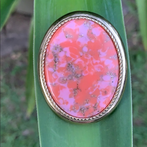 Vintage Sarah Coventry Orange/Pink Pendant/Brooch - Picture 7 of 12